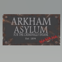 image-4.png STL file Batman Joker Arkham Asylum Plaque・3D printer design to download