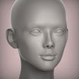 2.12.jpg 25 3D HEAD FACE FEMALE CHARACTER FEMALE TEENAGER PORTRAIT DOLL BJD LOW-POLY 3D MODEL