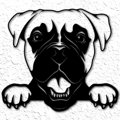project_20230216_1627027-01.png Fichier STL Décoration murale chien Boxer Décoration murale chiot Boxer・Objet pour impression 3D à télécharger