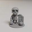 Render-2.jpg Skelett erhebt sich aus dem Grab - Halloween Dekor STL | Spooky 3D-Druck Modell