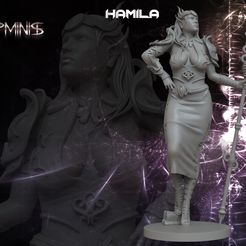 HAMILA-VESTIDA.jpg Fichier STL GUERRIER ELFE POUR RPG MARTEAU DE GUERRE・Objet imprimable en 3D à télécharger
