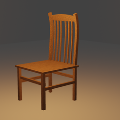 0001.png 3D wood chair