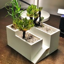 _20181030181548.jpg Free STL file Flower Pot (with Hidden Drain Holes & Water tray)・Design to download and 3D print