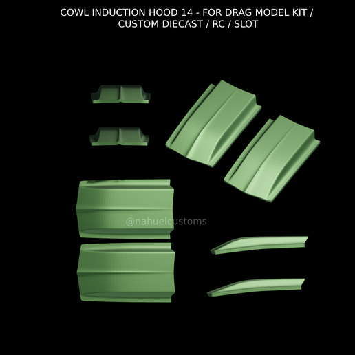 Proyecto-nuevo-2024-06-01T001316.637.png COWL INDUCTION HOOD 14 - FOR DRAG MODEL KIT / CUSTOM DIECAST / RC / SLOT