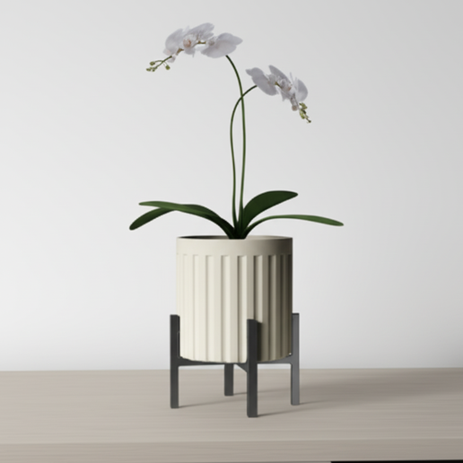 5-in-1 Modern Flower Pot & Desk Organizer Set – Optional Legs, Unique Designs, Multi-Use 3D model