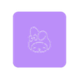 HellowKitty001-7cm12x12.stl Set Stencil + Cutter "Hellow Kitty #1".