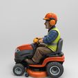 mp6.jpg Riding Lawn Mower with Driver 1/32 Scale - Slot Car Garden Scenery