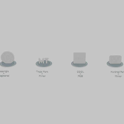 Emoji Statues – Symbols: Media and Branding Collection 3D model