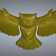 owl-04-03.jpg STL file bas-relief real 3D Relief For CNC building decor wall-mount for decoration "Owl-04" 3d print and CNC・3D printer model to download