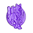 Wolf and baby pendant jewelry medallion.obj Wolf and baby pendant jewelry medallion 3D print model