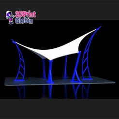 7.jpg Archivo STL DIORAMA TENSO ESTRUCTURA - MAQUETA CUBIERTA VELAREA・Modelo para descargar y imprimir en 3D