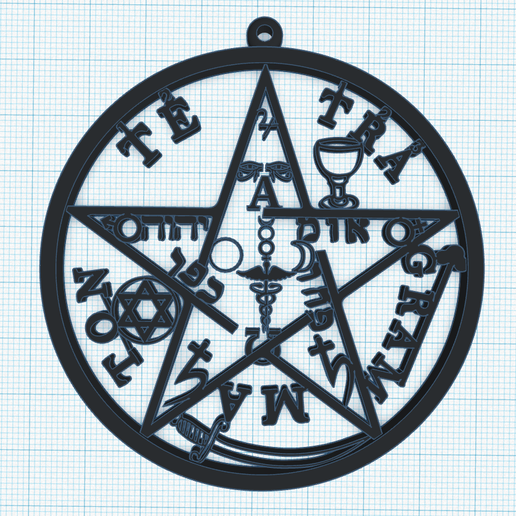Tetragrammaton.png Archivo STL Tetragrammaton pentagrama, símbolo mágico sagrado, logotipo del conocimiento, nombre de Dios, esencia del universo・Objeto imprimible en 3D para descargar, Allexxe