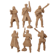 CultistsAllClay.png Scifi Cultists / Raider / Soldiers 28mm minis (3 in 1 pack)