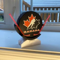 image-with-base-3.jpeg Hockey Puck Display Stand-Hockey Trophy-Sports Display Stand -STL-Digital Download