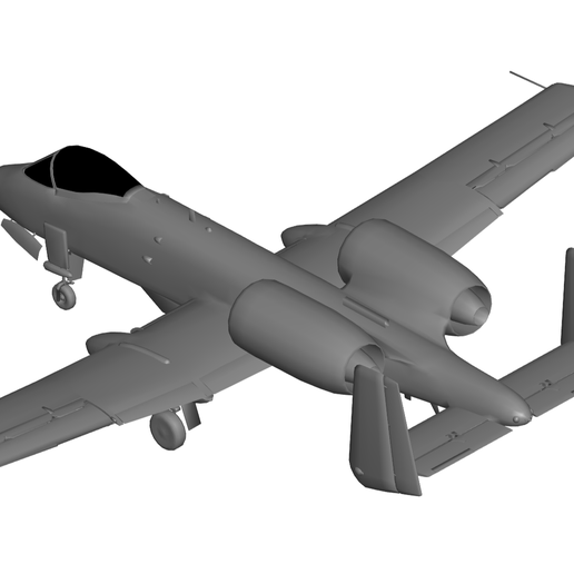 4.png OBJ-Datei Fairchild A-10 Thunderbolt II・3D-druckbares Modell zum herunterladen, 3d-model