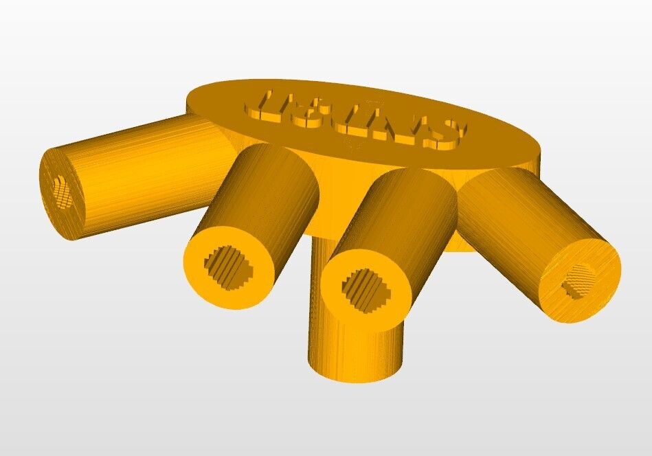STL file 13mm 4 hose connection・3D printing idea to download・Cults