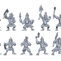 AxesFront.png Archivo STL HOBGOBLINS hacha hombres 28MM TODO PRESUPUESTO・Objeto para impresora 3D para descargar