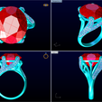 Nhan-nu-da-mau-N4339-02.png Gemstone ring - Oval stone ring - Diamond ring - N4339