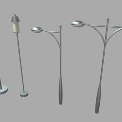 Street_Lights_07_08_09_010_Render_01.png Fichier STL Lampes de rue // Conception 07, 08, 09, 010・Objet pour impression 3D à télécharger