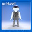 printobil_ contains 6 Playmobil-compatible parts for 3D printing PLAYMOBIL OPERATION FLINT & STEEL - SOLDIER - PLAYMOBIL COMPATIBLE PARTS FOR CUSTOMIZERS