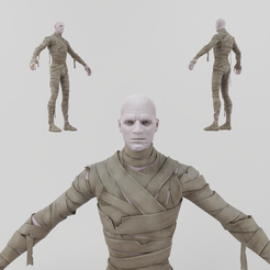 Portada.png OBJ file The Mummy Lowpoly Rigged・3D printable model to download