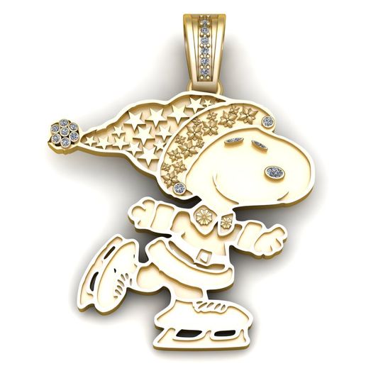 SNOOPY CARTOON PENDANT 3D PRINTABLE MODEL 3D model