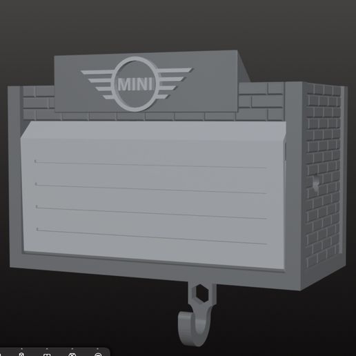 Garage keychain mini cooper 3D model