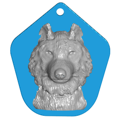 wolffront.png Archivo STL gratis Actualización de la campana de viento - Vela de lobo 3d - Atrapador de viento・Plan de la impresora 3D para descargar, ToaKamate