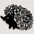 project_20240226_1159513-01.png hedgehog wall art flowers wall decor garden decoration small animal