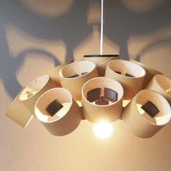 Chandelier_by Dominik Cisar_01.jpg Free STL file CHANDELIER - PRUSAMENT SPOOL - reuse idea・Object to download and to 3D print