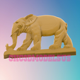 4.png Indian elephant 1,3D MODEL STL FILE FOR CNC ROUTER LASER & 3D PRINTER
