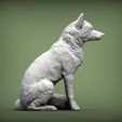 Fox-sitting6.jpg Fox 3D print model