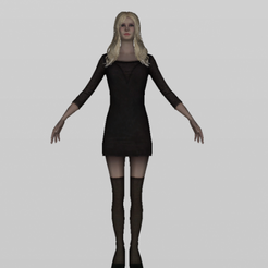 l71112-dancer07-15320.png Dancer Girl Character 3D Model obj file