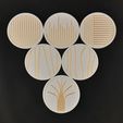 Overall.jpg Free STL file Filament Insert Coaster Set 3D-PRINTABLE・3D printer model to download