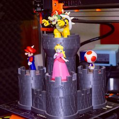DSC_0210.jpg Archivo STL gratis Bowser's Keep Amiibo Display Base・Diseño por impresión en 3D para descargar