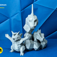 grey_rock_pokemon.png Archivo 3D Colección Pokemon Low Poly 151・Design para impresora 3D para descargar