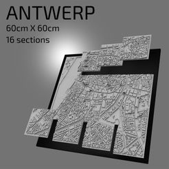 Copertina-Etsy.jpg STL file 3D Antwerp | Digital Files | 3D STL File | Antwerp 3D Map | 3D City Art | 3D Printed Landmark | Model of Antwerp Skyline | 3D Art・3D printer model to download