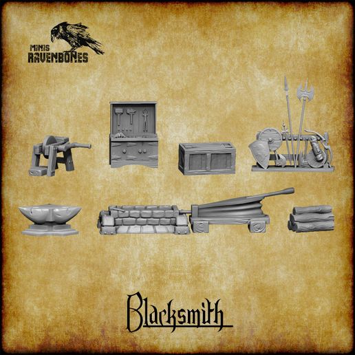 🔫 Blacksmith bundle Pre-supported・ 3D File for ・Cults