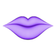 Lips-Relief.STL Lips rosette onlay relief 3D print model