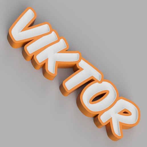 NAMELED VIKTOR - LED LAMP WITH NAME 3D model