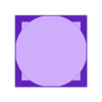 round 25mm to square 25mm.stl Base converter / extender 25mm round to 25mm square