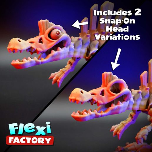 Dan-Sopala-Flexi-Factory-Spinosaurus_10.jpg Flexi Factory Print-in-Place Skeleton Spinosaurus Dinosaur
