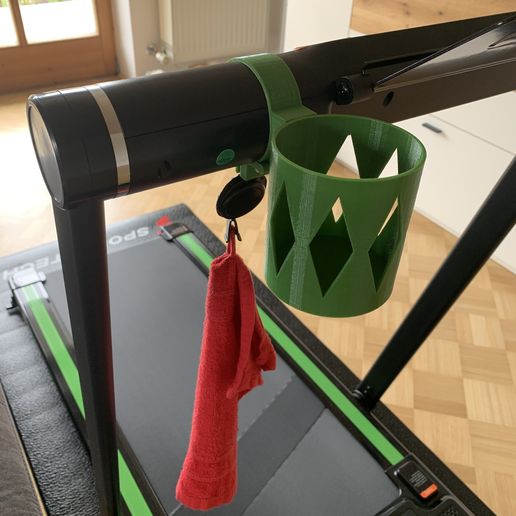 🍹 DRINK HOLDER FOR TREADMILL (THERUN)・ STL File for ・Cults