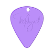 keychainpick.stl Guitar Pick with Hole for Keychain (Ted Nugent)