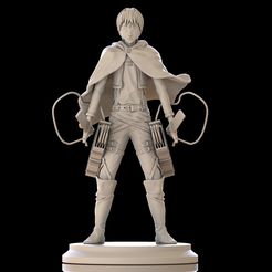 Render-Eren-Impresion.452.jpg Archivo STL gratis Eren "Ataque de los Titanes"・Plan imprimible en 3D para descargar