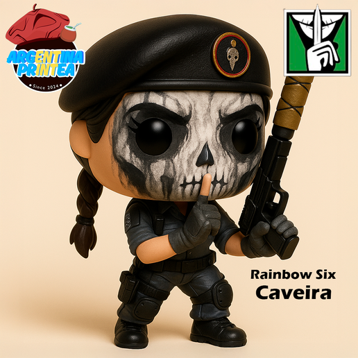 🌈 Caveira Rainbow Six - Funko Pop・ STL File for 3D printing・Cults