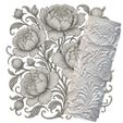 bthumbnale-embossed.jpg Peony Bloom Cluster Clay Roller – Embossed Texture STL for Pottery, Polymer Clay & Slab Work