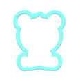BEAR-1.png Valentines Teddy Bear Cookie Cutter | STL File