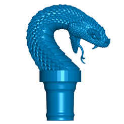 RCside.png Archivo STL gratis Topper de serpiente de cascabel (bastones de senderismo de 7 dólares)・Diseño de impresora 3D para descargar, ToaKamate