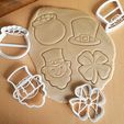 WhatsApp-Image-2022-03-07-at-1.24.41-PM.jpeg x4 St. Patrick's Day cookie cutters cookie dough souvenir Shamrock Leprechaun